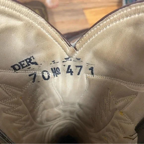 La Gran Bota men’s snakeskin leather western cowboy boots size 7 - Picture 11 of 12